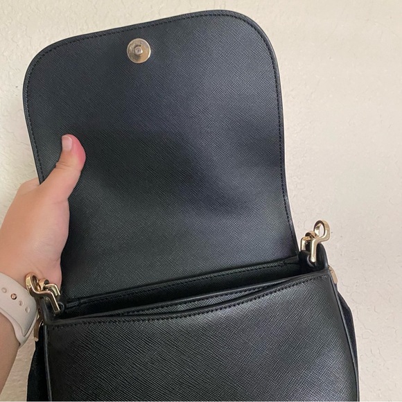 Kate Spade New York black saddle purse - Picture 3 of 6